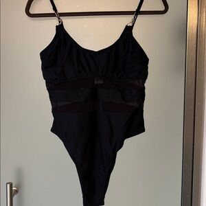 NWT Cupshe Black onepiece with mesh detail